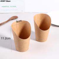 【hot】10Pcs 9*11.2cm Kraft Paper Cups Holder Disposal Take-Out Party Dessert Supplies Baking Cakes Egg Puff French Fries Chips Snacks