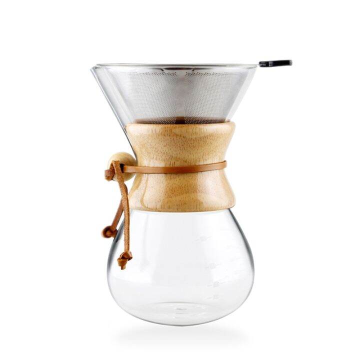 Chemex Coffee Pot with Free Reusable Coffee Drip Filter Pour Over