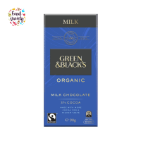 Green &amp; Blacks Organic Milk Chocolate 37% Cocoa 90g ช็อกโกแลตนมออร์แกนนิคโกโก้ 37 เปอร์เซ็นต์