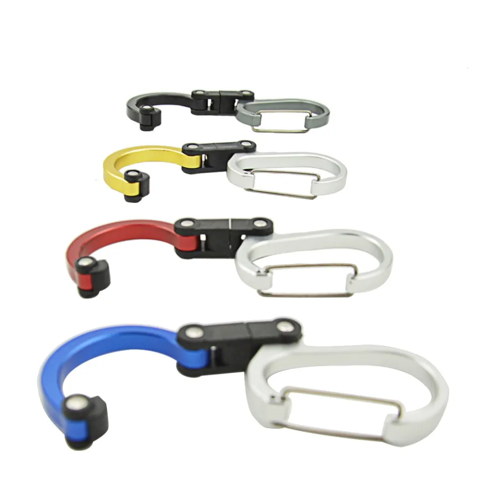 Hybrid Gear Clip Carabiner Rotating Hook Clip Outdoor Camping Fishing  Hiking Non-Locking Strong Clips Travel Backpack Clips