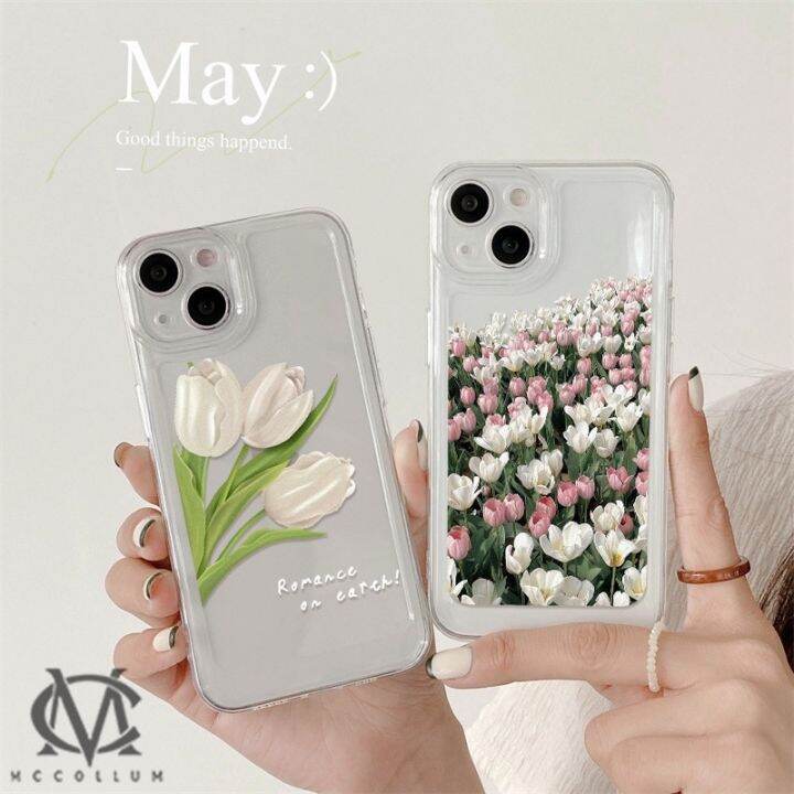 เคสโทรศัพท์มือถือ-tpu-ใส-หนา-กันกระแทก-ป้องกันกล้อง-ลายดอกทิวลิป-สําหรับ-iphone-13-12-11-pro-max-x-xr-xs-max-7-8-plus-se-2020-2022