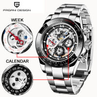 นาฬิกาข้อมือดีไซน์ PAGANI นาฬิกาข้อมือผู้ชายสแตนเลสแท้2023กันน้ำ HZ2196G วันที่ปฏิทินเคสกระจกสำหรับท่านชายแซฟไฟร์ PD-1653นาฬิกาข้อมือลำลอง