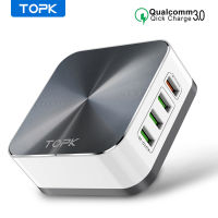 TOPK C8101 8-Port Quick Charge 3.0 USB Charger EU US UK AU Plug Desktop Fast Phone Charger Adapter for iPhone Samsung Xiaomi