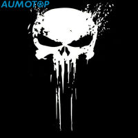 สติกเกอร์สติ๊กเกอร์ไวนิลติดรถ Punisher Skull B-Lood สำหรับตกแต่งรถจักรยานยนต์