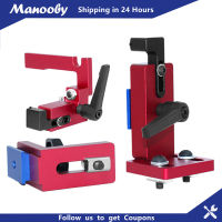 Manooby หยุดแทร็คติดหลอดไฟ T-Slot T-Track หยุดรางอลูมิเนียมอัลลอยด์เชื่อมต่อการสนับสนุนสำหรับงานไม้รางไกด์เลื่อยโต๊ะเลื่อย DIY