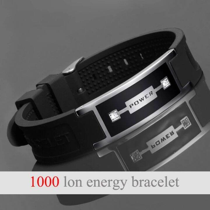 magnetic-health-weight-loss-bracelets-stainless-steel-bracelet-men-crystal-wrist-band-green-silicone-sport-wristband-bangle