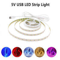 Angella DC 5V USB LED Strip Light พร้อมสวิตช์สีแดงสีเขียวสีฟ้าสีขาว LED Backlight สำหรับทีวีห้องครัว Cabint ตู้เสื้อผ้าเตียงเกมโต๊ะ