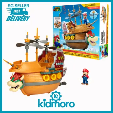 Nintendo Super Mario Deluxe Bowser's Air Ship Playset with Mario Action  Figure 