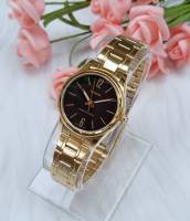 นาฬิกา Casio รุ่น LTP-V005G-1B นาฬิกาผู้หญิงสายแสตนเลสสีทอง หน้าปัดดำ - ของแท้ 100% รับประกันสินค้า 1 ปีเต็ม