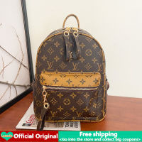 【Authentic】LV กระเป๋าเป้สะพายหลังสำหรับสตรีและผู้ชายขายเดิมแล็ปท็อป iPad กระเป๋าเป้สะพายหลังนักเรียนโรงเรียนกระเป๋า2022ใหม่เกาหลีแฟชั่นสไตล์ Street Unisex คู่สบายๆกีฬาเดินทางกระเป๋าเป้สะพายหลัง LV กระเป๋าถือสีน้ำตาล/สีกากี