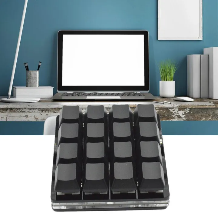 16-Key Black Keypad Mechanical Keyboard Custom Shortcuts Automatic ...