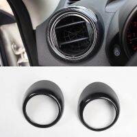 For Mazda 3 2011-2015 2PCS Carbon Fiber ABS Car Interior Air Conditioner Vent Outlet Cover Trim Car Styling