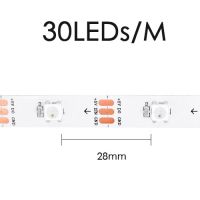 【✲High Quality✲】 na07037036036666 แถบไฟ Led Ws2812b Dc 5V สีดำขาว Pcb สมาร์ทพิกเซลที่แอดเดรส Ws2812 Ic 30/60/144 Leds บาร์ Rgb 50Cm 1M 2M 3M 4M 5M