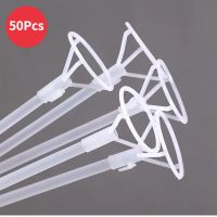 ✾❦ 50Pcs Transparent Bobo Balloon Stick Cup Holder Wedding Party Supplies Decorations Latex Aluminum Foil Globs LED Accessories