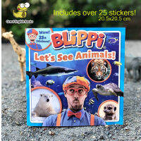 (In Stock) พร้อมส่ง *ลิขสิทธิ์แท้* Lets See Animals! (Blippi) Paperback หนังสือ+สติ๊กเกอร์