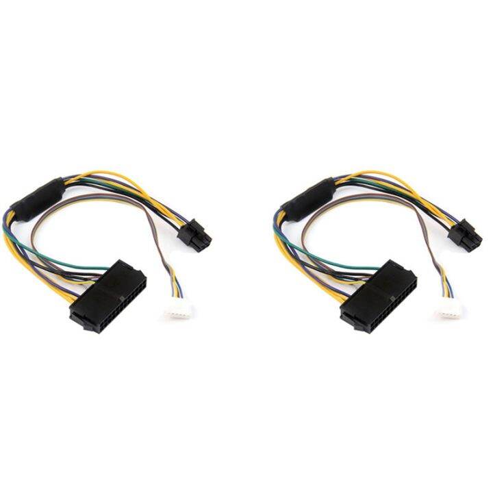 2pcs 30cm Modular Power Supply Cable Atx 24pin 24 Pin Female To 6pin 6 Pin Male 6pin Connector 9489