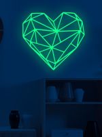 ﹉ Geometric Line Creative Love Luminous Wall Sticker Kids Room Bedroom Luminous Sticker Decorative Wall Sticker