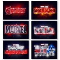 ஐ Marvel Neon Font Art ภาพวาดผ้าใบ Spiderman โปสเตอร์และพิมพ์ภาพผนังศิลปะสำหรับห้องนั่งเล่น Cuadros ตกแต่งบ้าน