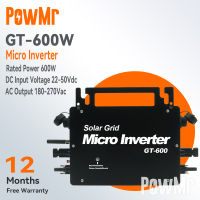 PowMr ไมโครอินเวอร์เตอร์อัจฉริยะ600W 230V 50/60Hz WIFI อินเวอร์เตอร์พลังงานแสงอาทิตย์ระบบไร้สาย MPPT IP56กันน้ำพร้อม GTB600W-220V-wifi WIFI