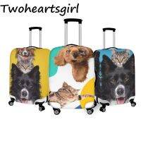 Twoheartsgirl ที่คลุมกระเป๋าเดินทางยืดหยุ่นเคสโทรศัพท์กันกระแทกสัมภาระอุปกรณ์คลุมกระเป๋าเดินทางลายสัตว์ขำขัน