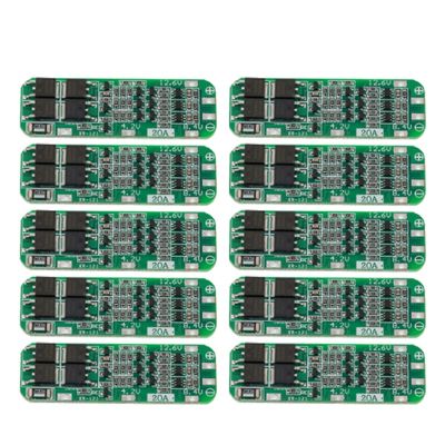 10Pcs 3S 20A BMS 18650 Li-Ion Lithium Battery Charger Module BMS Protection Board PCB 11.1V 12V 12.6V Module