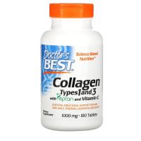 Doctors Best, Collagen Types 1 &amp; 3, 1000 mg, 180 Tablets