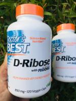 Bioenergy with Ribose ดี-ไรโบส 850mg 120 Veggie Caps (Doctors Best) D-Ribose, Help enhance ATP energy production