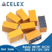 【❉HOT SALE❉】 wuji39292 Hk19f-dc5v-shg Hk19f-dc12v-shg Hk19f-dc24v-shg ขดลวด Hk19f-dc3v-shg Dpdt 8ขา2nc 2no รีเลย์พลังงานขนาดเล็กชนิด Pcb