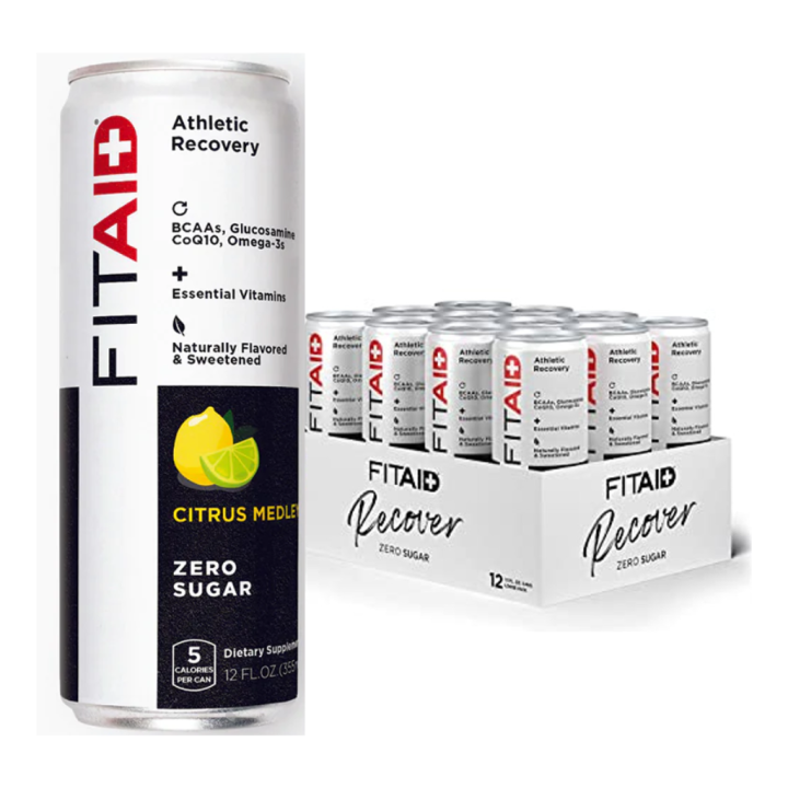 FITAID Athletic Recovery Zero Sugar Drinks 12 x 355ml Citrus Medley Energy Drink Lazada