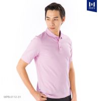 MOS เสื้อโปโลชาย คอปก เนื้อผ้า Best Combed Cotton 100% แขนสั้น รุ่น MPB-0112 (ม่วงอ่อน 31) PROMOTION