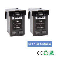 【Big-Sales】 zpeisa 2x BK C6656a C6657a หมึกสำหรับ56 57สำหรับ Hp56 Hp57 56XL 57XL Deskjet 450 450cbi 450ci 450wbt F4140 F4180 5150 5550