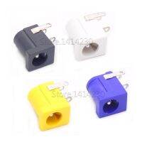 Hot Sales DC-005 Black White Yellow and Purple DC Power Jack Socket Connector DC005 5.5*2.1mm 5.5*2.5 2.1socket Round the needleWires Leads Adapters