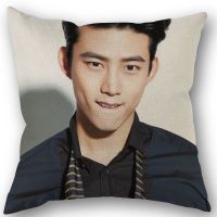 （ALL IN STOCK XZX）Custom Square Pillow Case Ok Taecyeon Actor Pillow Linen Cotton Zipper Cover 45X45cm Side DIY Office Gift, Home, Outdoor   (Double sided printing with free customization of patterns)