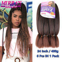 6X Jumbo iding Hair Pre ยืดขนาดใหญ่ YAKI Texture ผมสังเคราะห์400G African ids Extensions Mirra S Mirror