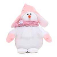 สีชมพู/สีฟ้า Snowman Plush สำหรับตุ๊กตา23X21X11ซม. รูปลักษณ์ที่สวยงาม Snowman รูปของเล่นเด็ก Son ลูกสาวบน Christm