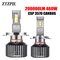 Ztzpie 6000K HB3 HB4 9005 9006 H1 H7 H4 9012หลอดไฟ CANbus หลอดไฟ LED CSP 3570กำลังไฟไฟหน้ารถ460W 200000LM 2ชิ้น