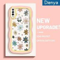 เคส Dienya สำหรับ OPPO A31 2020เคส A8ภาพวาดสีน้ำมันแฟชั่นลายดอกเดซี่สีสันสดใสเคสมือถือกันกระแทกแบบใสนิ่มเคสโปร่งใสลายกล้องถ่ายรูปที่เรียบง่ายปลอกป้องกันอ่อนโยน