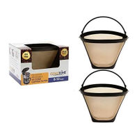 GoldTone Brand Reusable No.4 Cone Style Replacement Cuisinart Coffee Filter replaces your Permanent Cuisinart Coffee Filter for Cuisinart Machines and Brewers (2 Pack) 2 Coffee Filters