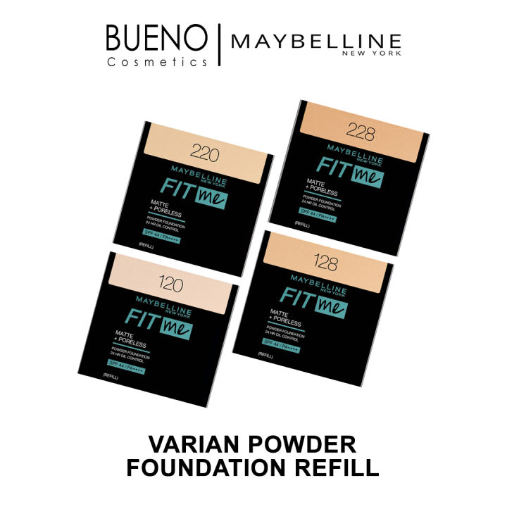 Maybelline Fit Me Matte Poreless Powder Foundation Refill Pressed Powder Bedak Padat 3579