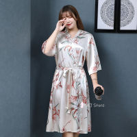 2021 new Plus Size Silk Kimono Robe Bathrobe Women Silk Bridesmaid Robes high quality Satin Robe Ladies Dressing Gowns 5XL 7XL