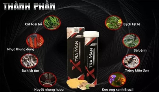 Viên sủi xtraman tuýp 20 viên freeship tăng cường sức khỏe phái mạnh xtra - ảnh sản phẩm 3