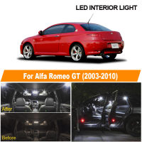 7pcs White Canbus Error Free LED Bulbs Interior Dome Map Trunk Cargo Light Kit For Alfa Romeo GT 2003-2010 Glove Box Lamp