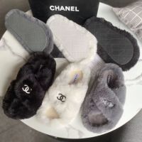 CHAN Mink Fur Slippers