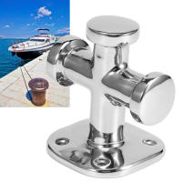 Marine Single Cross Bollard Mooring Bitt Cleat 316 สแตนเลส 62x63x83mm Deck Hardware สำหรับเรือ