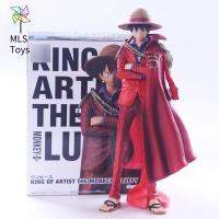 โมเดลเคลื่อนไหวอะนิเมะ MLS Miniatures ของตกแต่งเดสก์ท็อปชุดเสื้อคลุมสีแดงรุ่นโมเดลของเล่นหุ่นแอคชั่นฟิกเกอร์ของเล่นฟิกเกอร์ลูฟี่