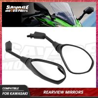 ✖❂❍ Motorcycle Handlebar Rearview Mirrors For KAWASAKI Z250 Z300 Z400 Z650 Z750 Z800 Z900 Z1000 R Side Rear View Mirror Adjustable