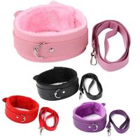 SM Products BDSM Toys Faux Leather Neck Collar ual Stimulation Leash y Restraint for Couples