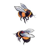 Bees Temporary Tattoo Sticker Watercolor Cartoon Insect Waterproof Girls Boys Teens Children Kids Party Favor