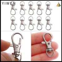 YIWEN 5/10pcs คุณภาพสูง เชือกเส้นเล็ก Paracord เครื่องมือ กุ้งก้ามกราม แหวนพวงกุญแจ ทริกเกอร์หมุนโลหะ ตะขอเกี่ยว