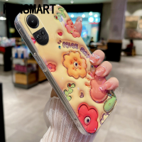 เคสลายดอกทิวลิป3มิติจาก KONSMART OPPO เคส Reno10 Pro 10pro + เคส5G เคส2023โทรศัพท์พลอยเทียมเป็นประกาย RENO 10 5G ทุกรุ่น